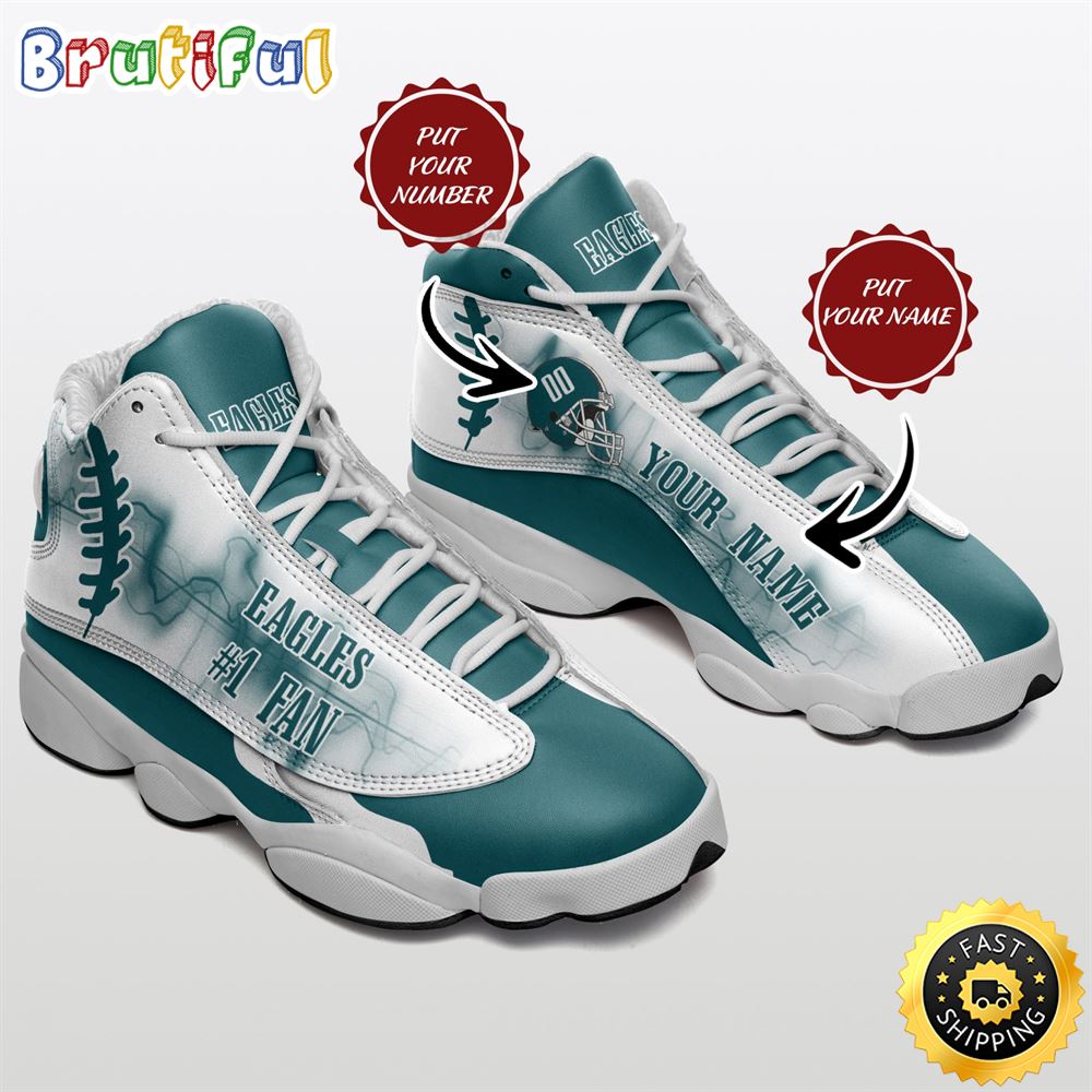 JWFancy Philadelphia Eagles AJ13 Sneakers Shoes For Men And Women