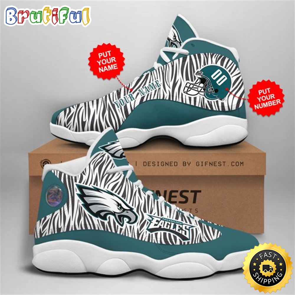 JWFancy Philadelphia Eagles AJ13 Sneakers Shoes For Men And Women