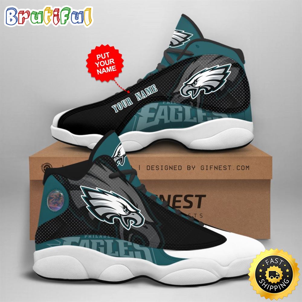 JWFancy Philadelphia Eagles AJ13 Sneakers Shoes For Men And Women