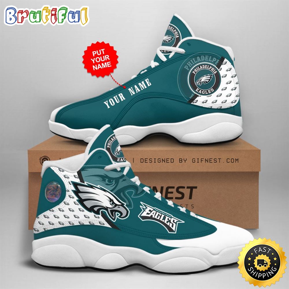 JWFancy Philadelphia Eagles AJ13 Sneakers Shoes For Men And Women