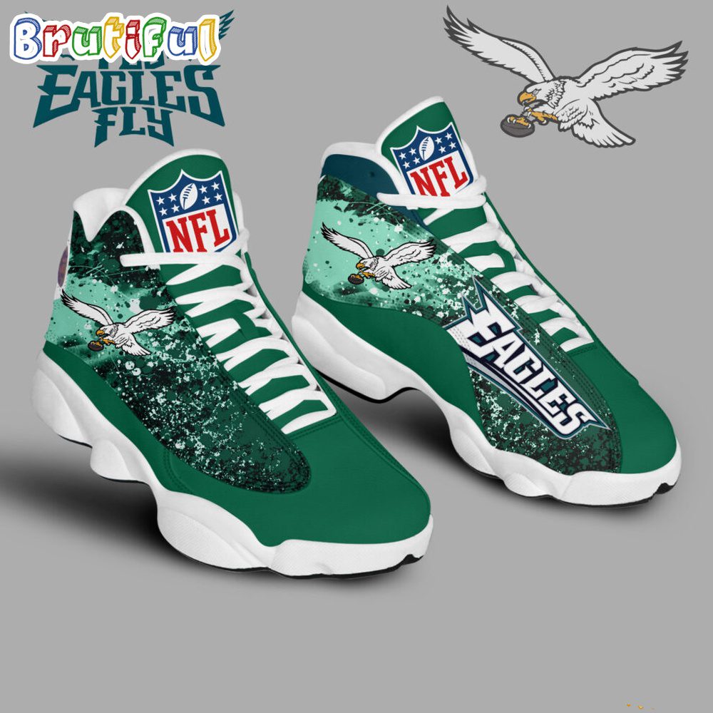 JWFancy Philadelphia Eagles AJ13 Sneakers Shoes For Men And Women
