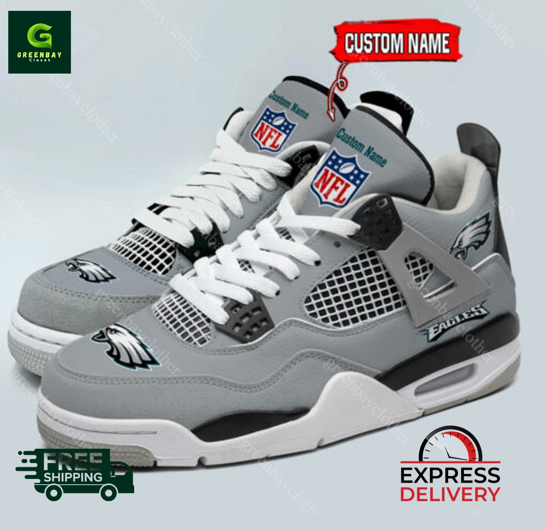 JWFancy Philadelphia Eagles AJ4 Sneakers Shoes For Men And Women