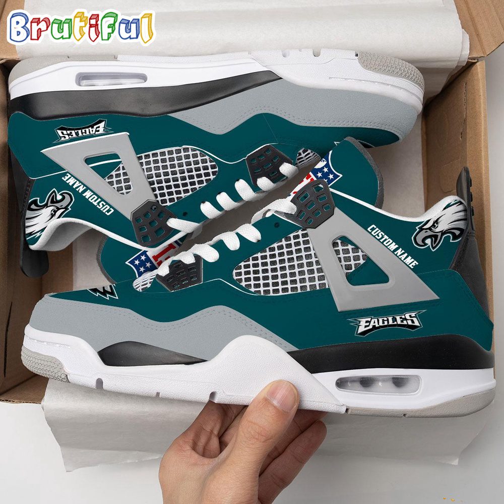 JWFancy Philadelphia Eagles AJ4 Sneakers Shoes For Men And Women
