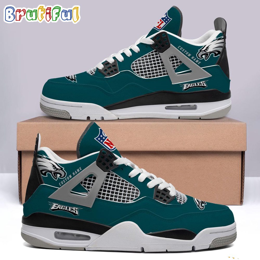 JWFancy Philadelphia Eagles AJ4 Sneakers Shoes For Men And Women