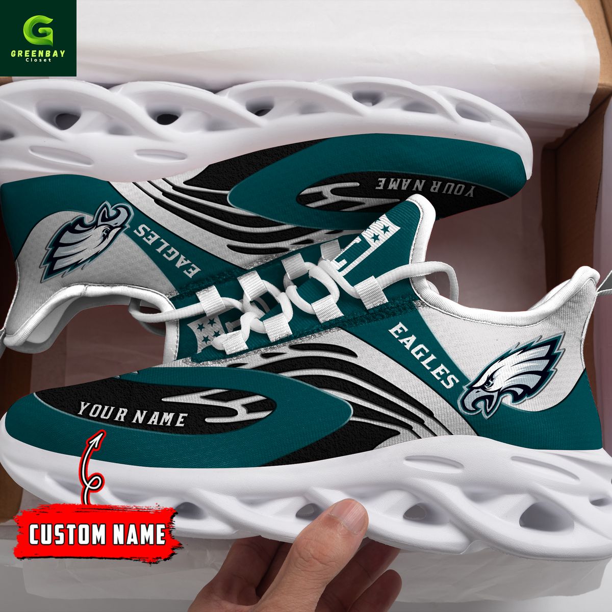 JWFancy Philadelphia Eagles Max Soul Shoes Sneakers For Men And Women
