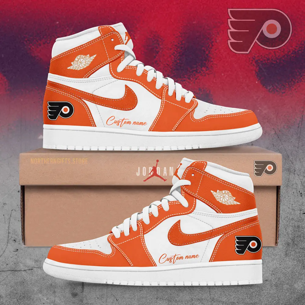 JWFancy Philadelphia Flyers AJ1 High Sneakers Shoes For Men And Women