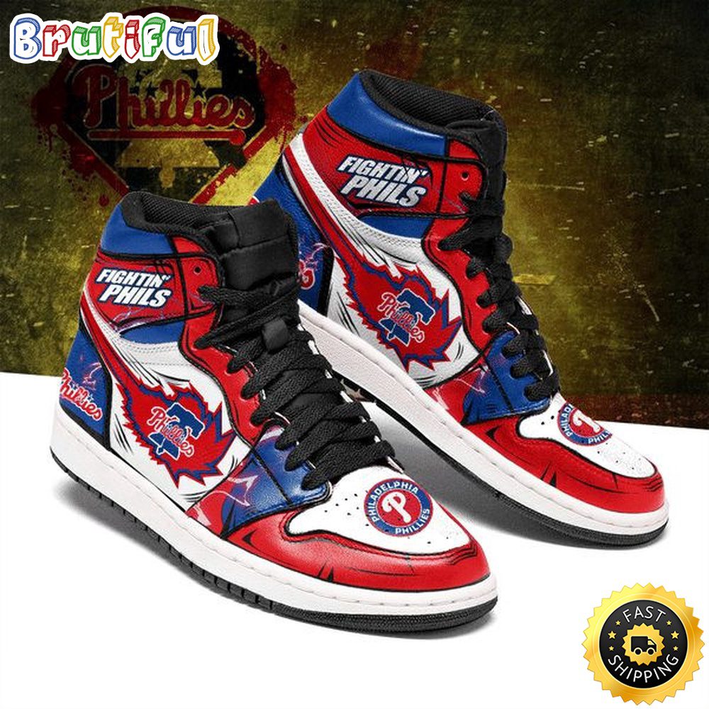 JWFancy Philadelphia Phillies AJ1 High Sneakers Shoes For Men And Women