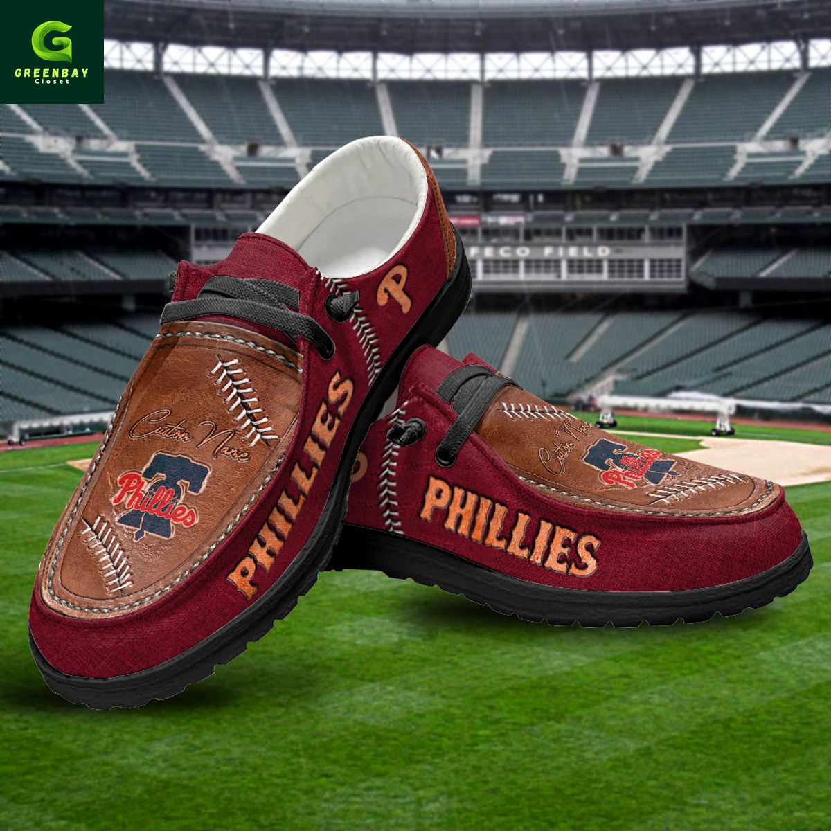 JWFancy Philadelphia Phillies Hey Dude Shoes Wally Men's Lace Up Loafers Comfortable For Men And Women