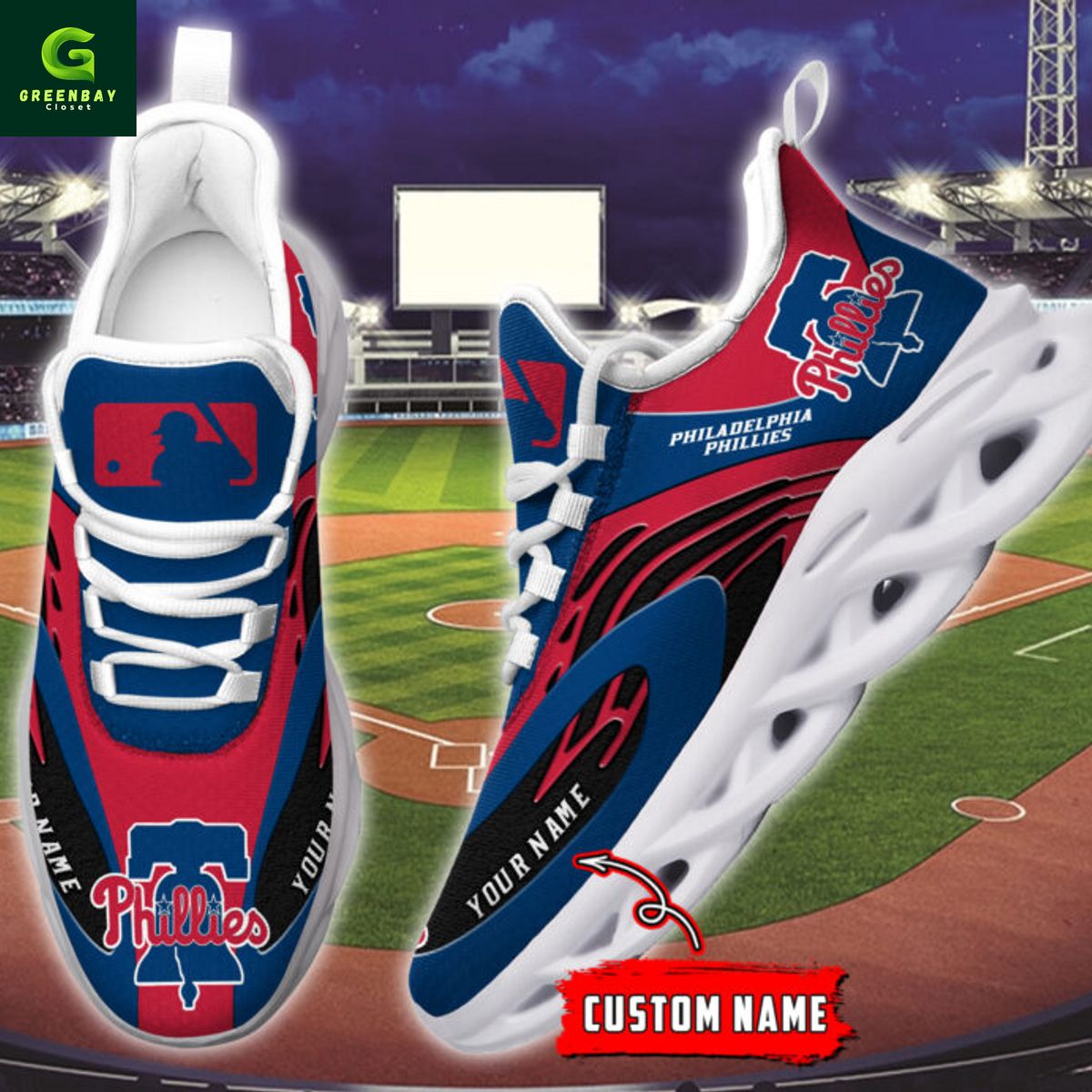 JWFancy Philadelphia Phillies Max Soul Shoes Sneakers For Men And Women
