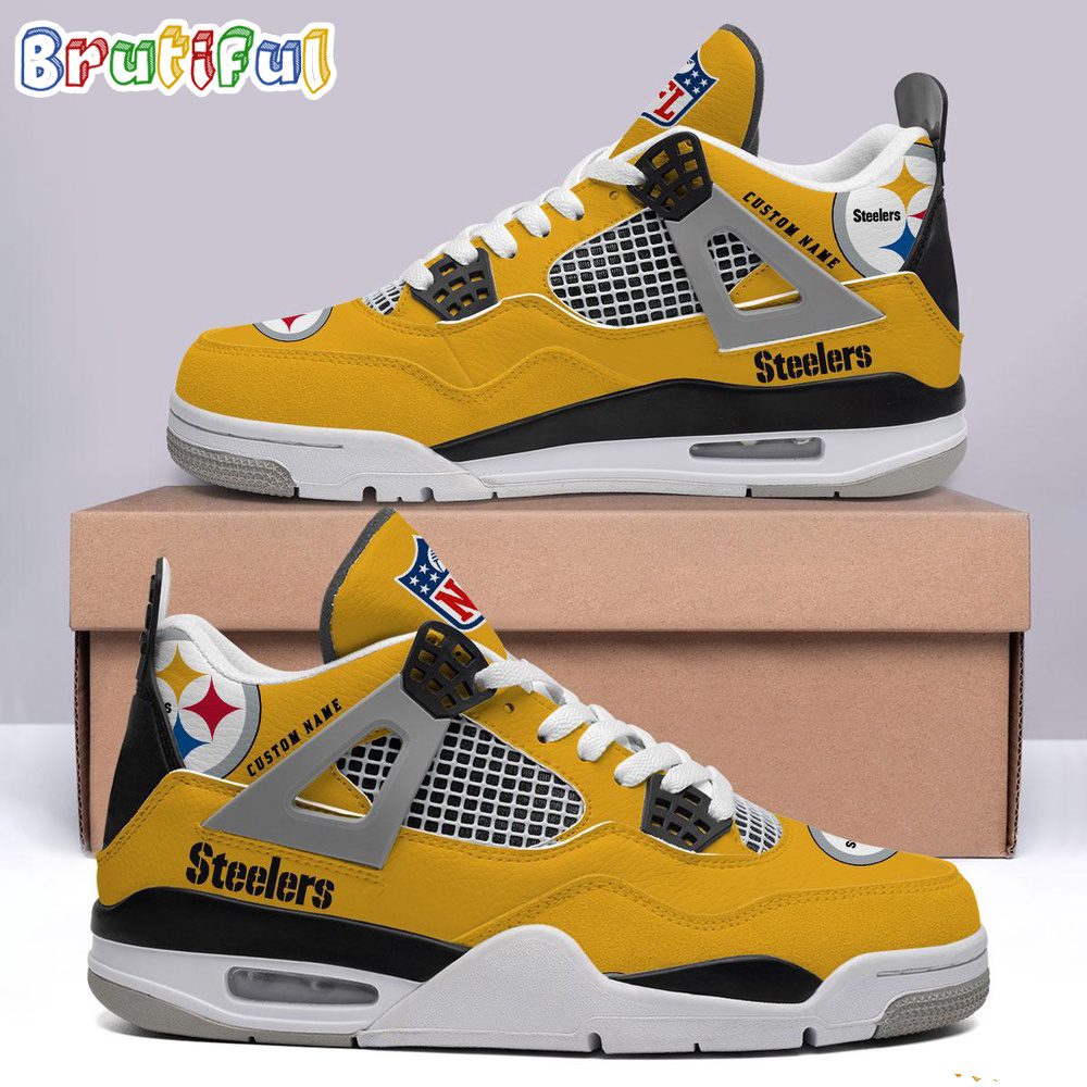 JWFancy Pittsburgh Steelers AJ4 Sneakers Shoes For Men And Women