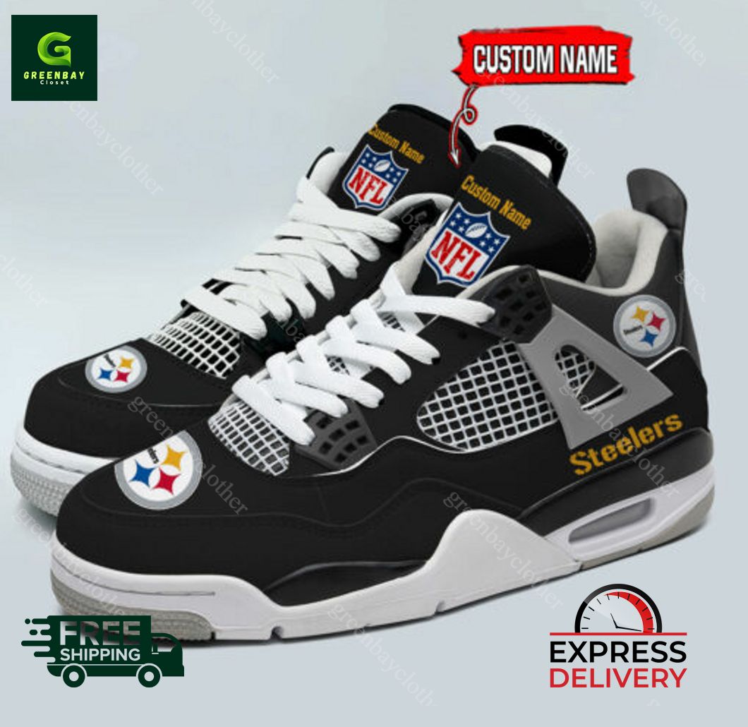 JWFancy Pittsburgh Steelers AJ4 Sneakers Shoes For Men And Women