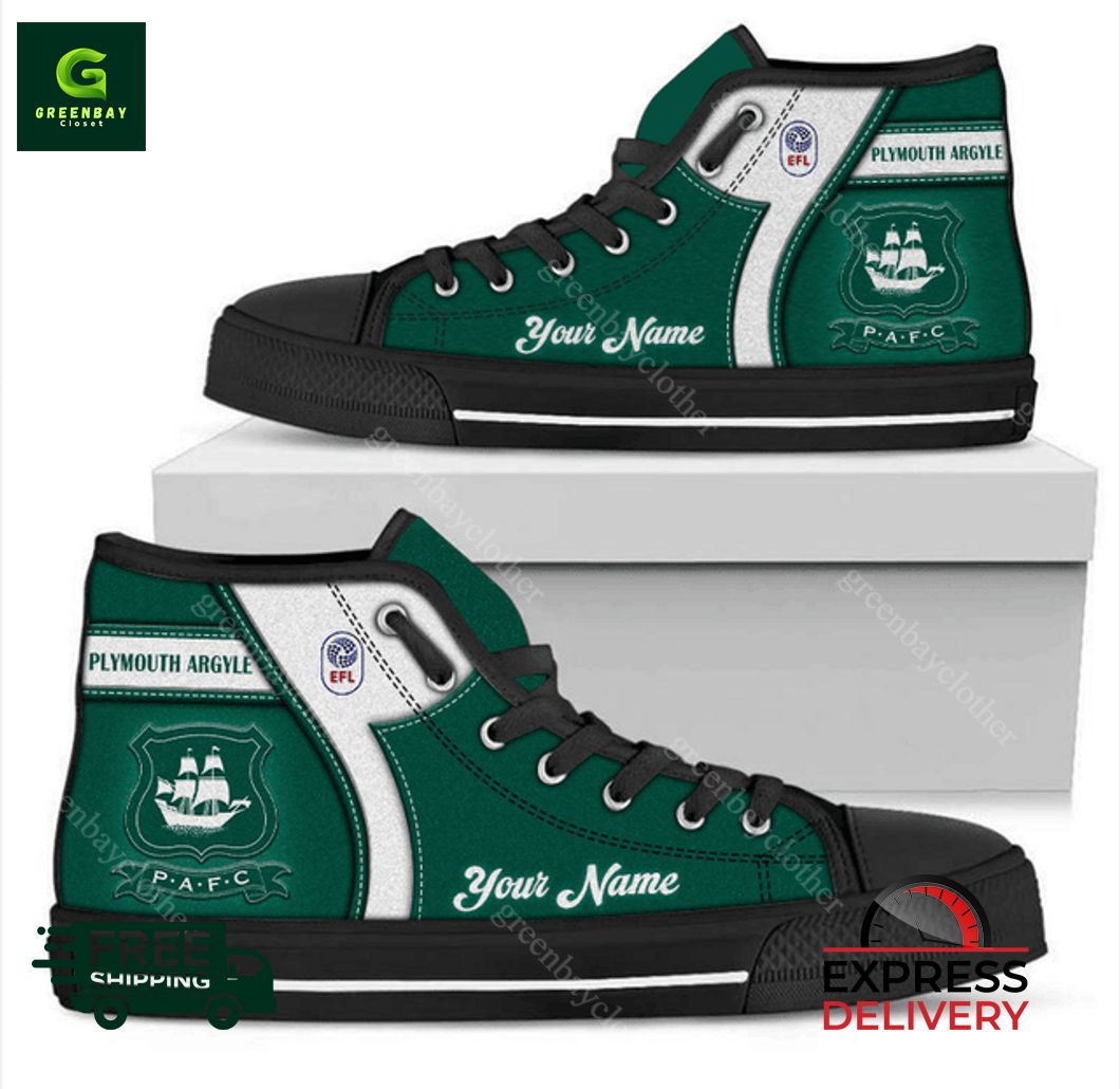 JWFancy Plymouth Argyle High Top Canvas Sneakers Shoes For Men And Women