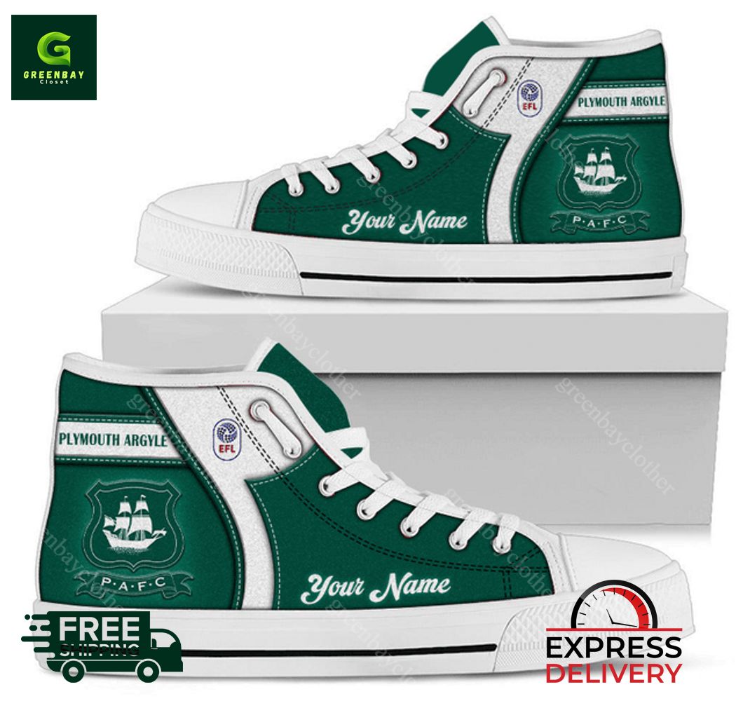 JWFancy Plymouth Argyle High Top Canvas Sneakers Shoes For Men And Women