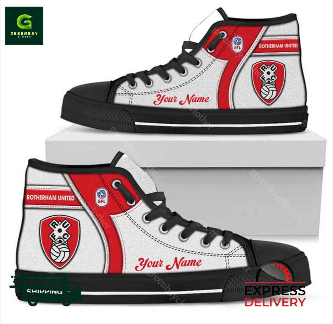 JWFancy Rotherham United High Top Canvas Sneakers Shoes For Men And Women