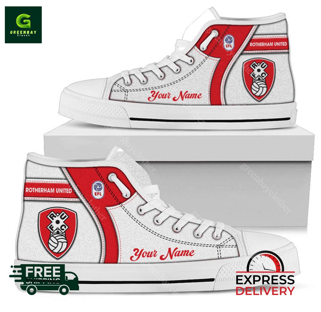 JWFancy Rotherham United High Top Canvas Sneakers Shoes For Men And Women