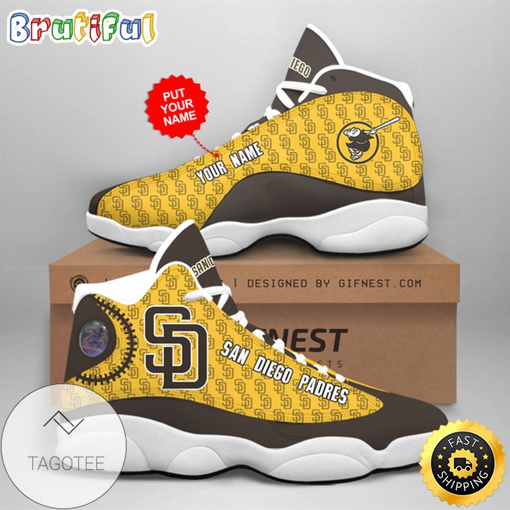 JWFancy San Diego Padres AJ13 Sneakers Shoes For Men And Women