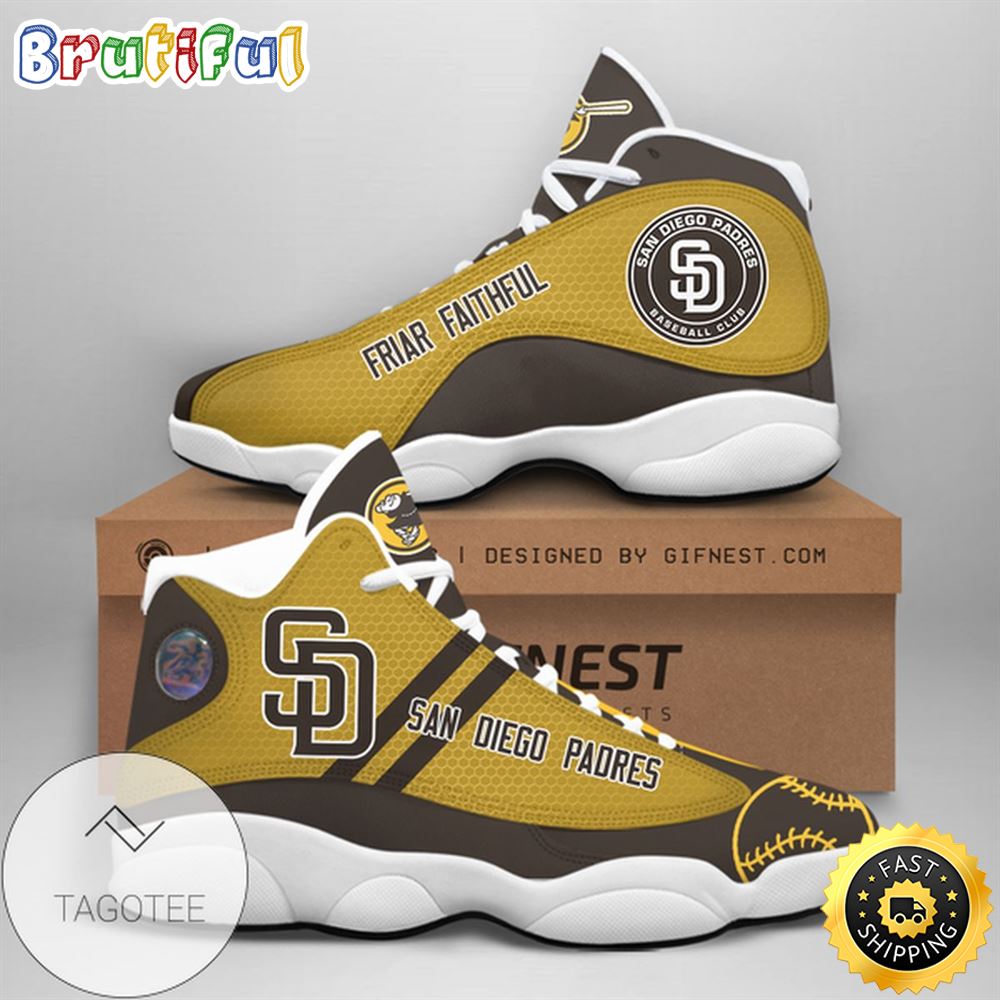 JWFancy San Diego Padres AJ13 Sneakers Shoes For Men And Women