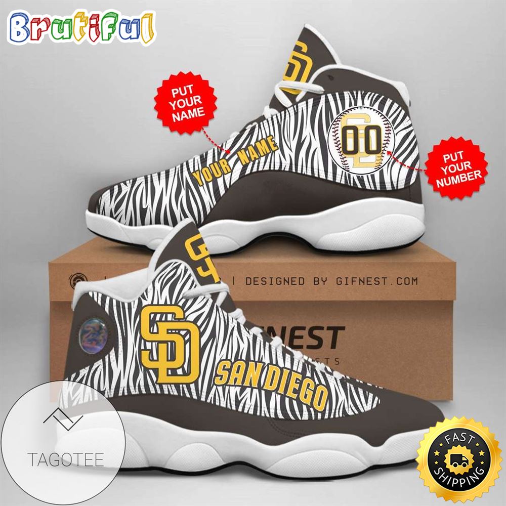 JWFancy San Diego Padres AJ13 Sneakers Shoes For Men And Women