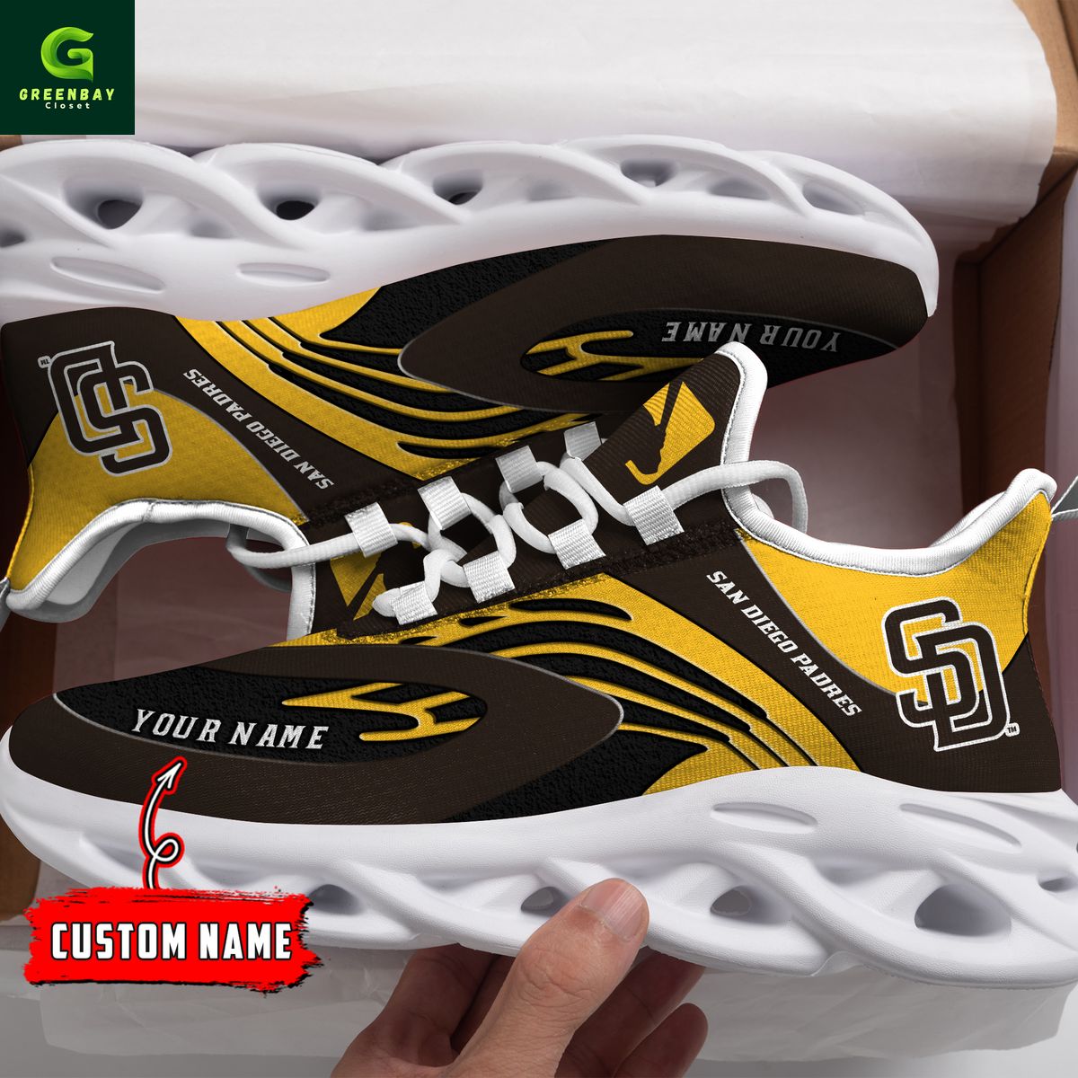 JWFancy San Diego Padres Max Soul Shoes Sneakers For Men And Women
