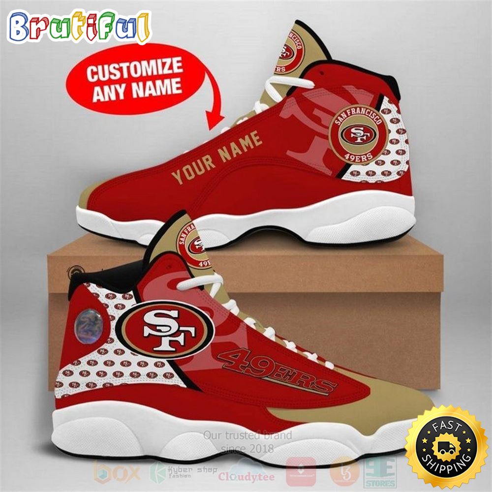 JWFancy San Francisco 49Ers AJ13 Sneakers Shoes For Men And Women