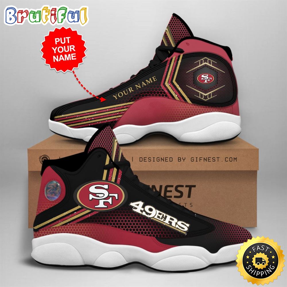 JWFancy San Francisco 49ers AJ13 Sneakers Shoes For Men And Women