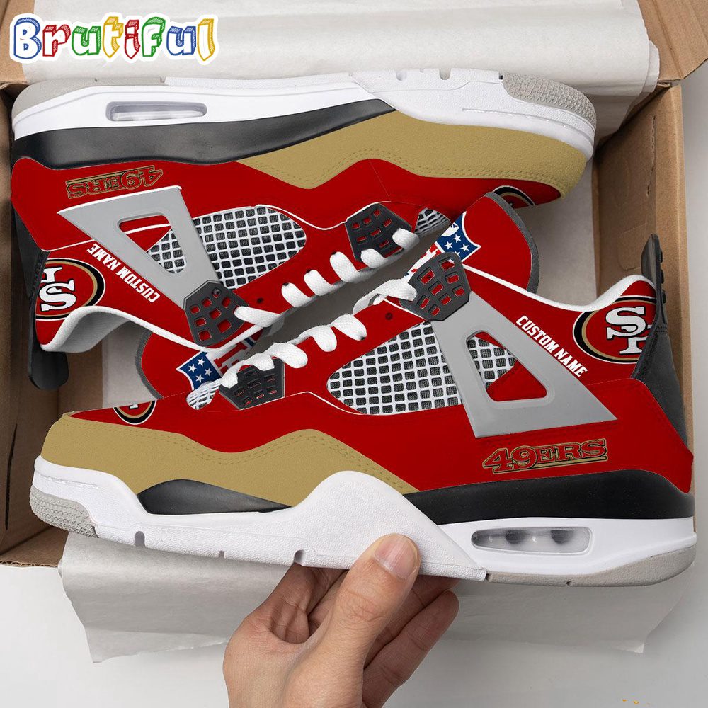 JWFancy San Francisco 49ers AJ4 Sneakers Shoes For Men And Women