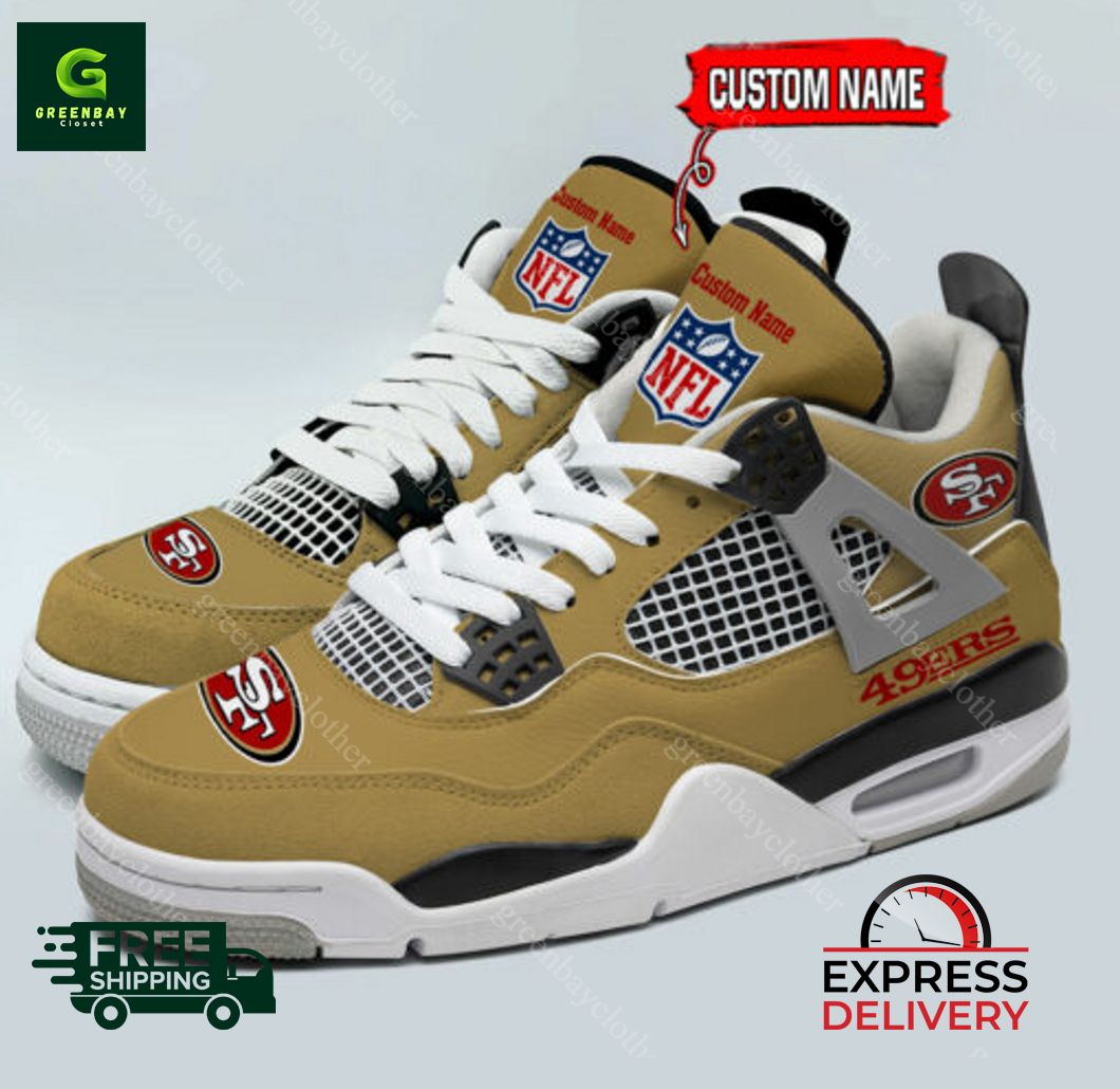 JWFancy San Francisco 49ers AJ4 Sneakers Shoes For Men And Women