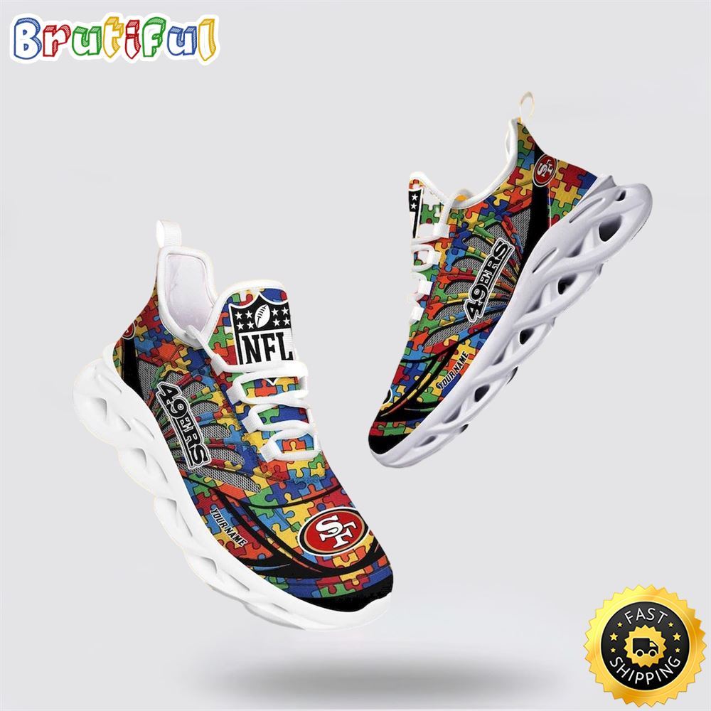JWFancy San Francisco 49ers Max Soul Shoes Sneakers For Men And Women
