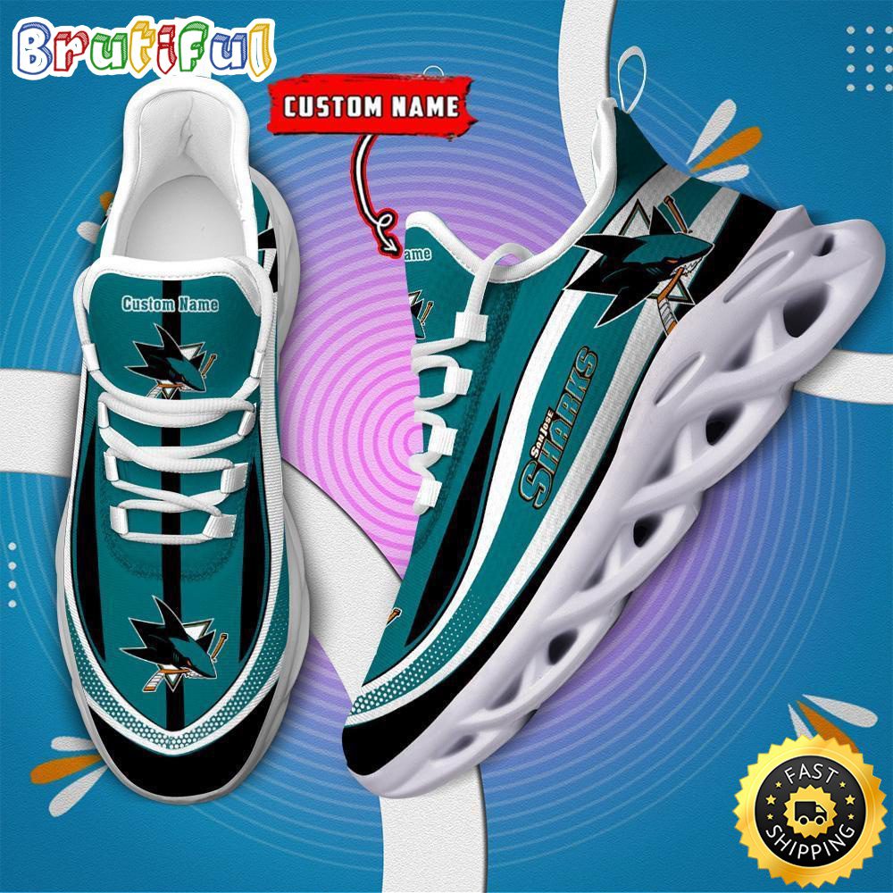 JWFancy San Jose Sharks Max Soul Shoes Sneakers For Men And Women