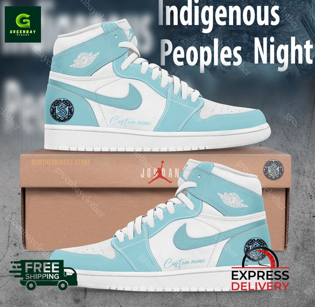 JWFancy Seattle Kraken AJ1 High Sneakers Shoes For Men And Women