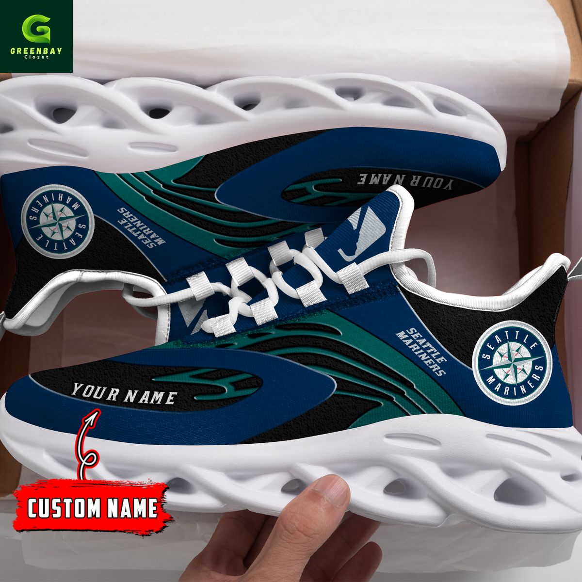 JWFancy Seattle Mariners Max Soul Shoes Sneakers For Men And Women