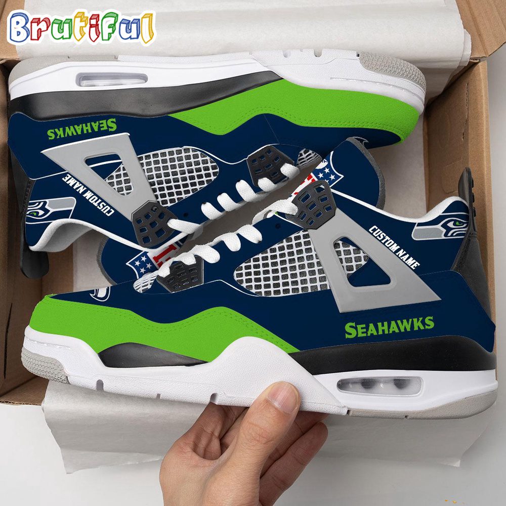 JWFancy Seattle Seahawks AJ4 Sneakers Shoes For Men And Women