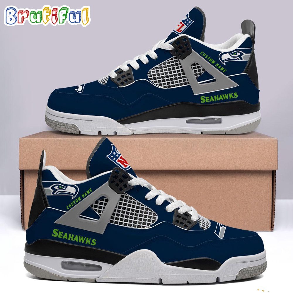 JWFancy Seattle Seahawks AJ4 Sneakers Shoes For Men And Women