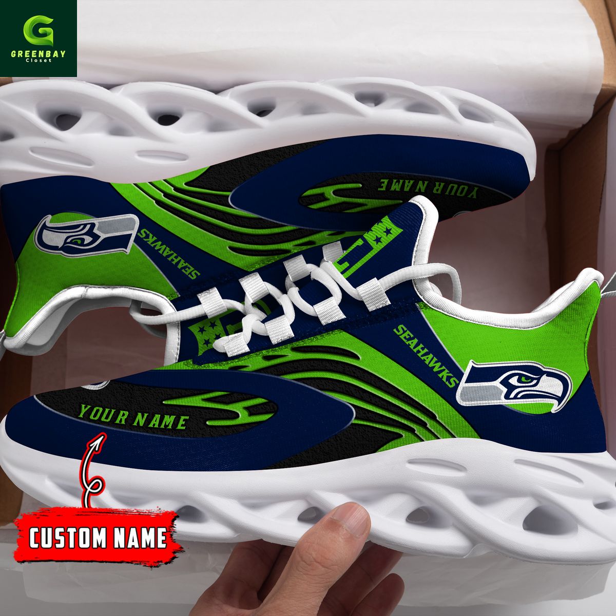 JWFancy Seattle Seahawks Max Soul Shoes Sneakers For Men And Women