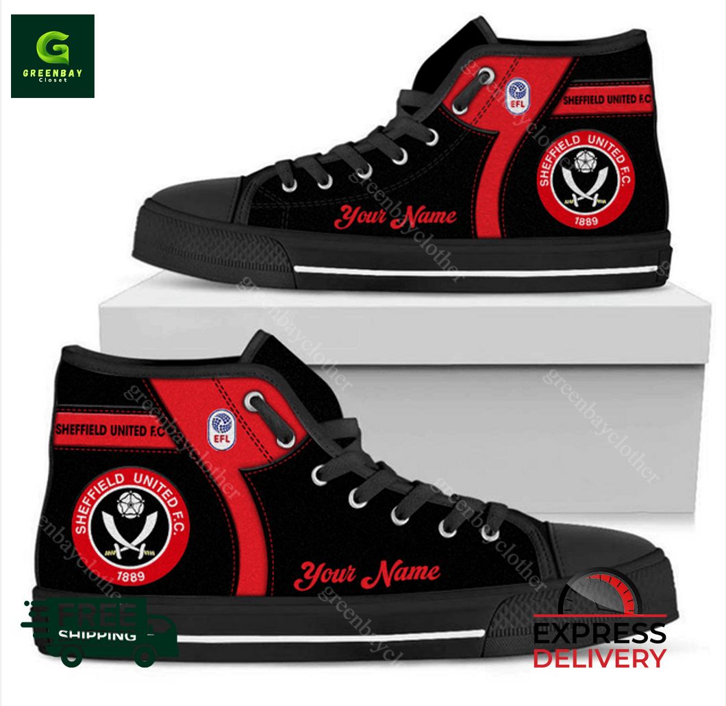 JWFancy Sheffield United F.C High Top Canvas Sneakers Shoes For Men And Women