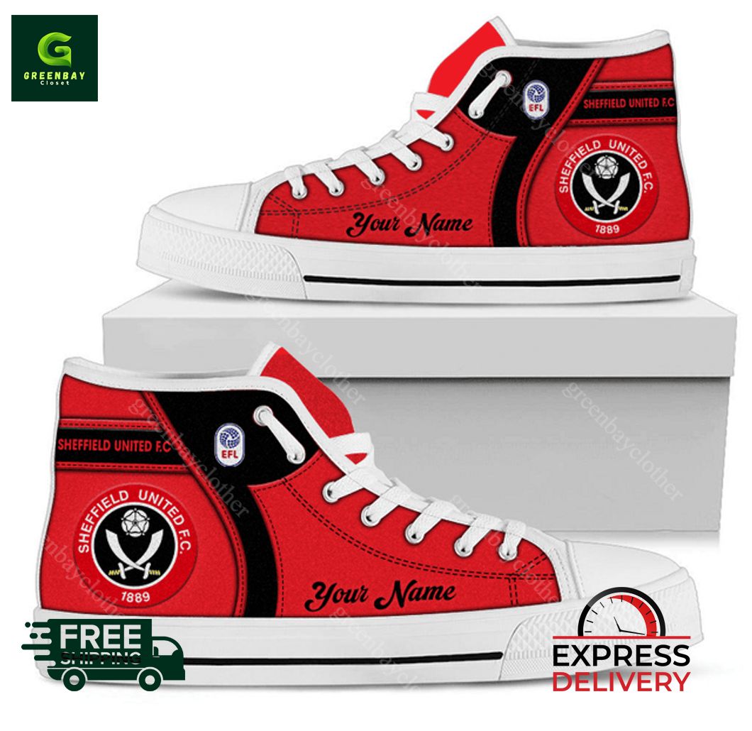JWFancy Sheffield United F.C High Top Canvas Sneakers Shoes For Men And Women