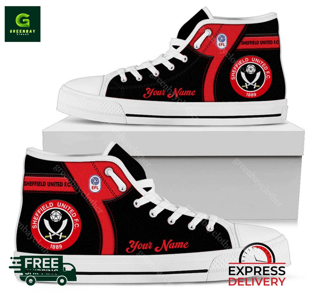 JWFancy Sheffield United F.C High Top Canvas Sneakers Shoes For Men And Women