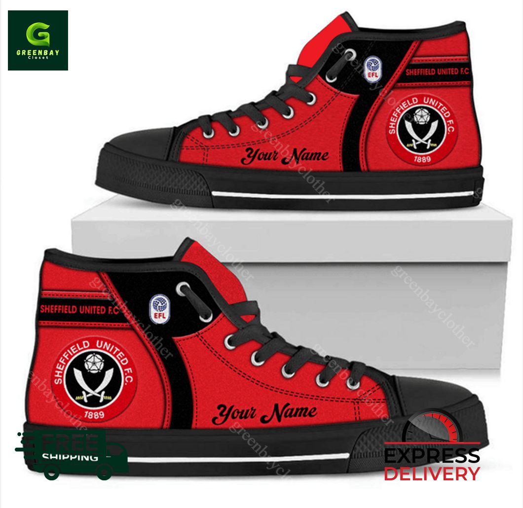 JWFancy Sheffield United F.C High Top Canvas Sneakers Shoes For Men And Women