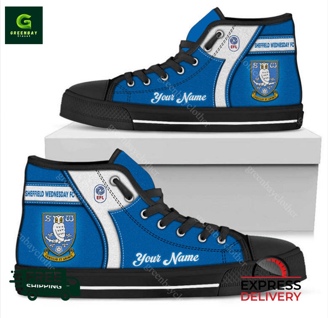 JWFancy Sheffield Wednesday High Top Canvas Sneakers Shoes For Men And Women