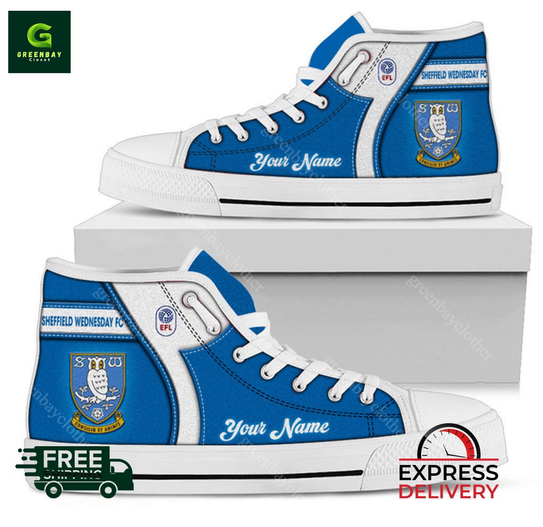 JWFancy Sheffield Wednesday High Top Canvas Sneakers Shoes For Men And Women