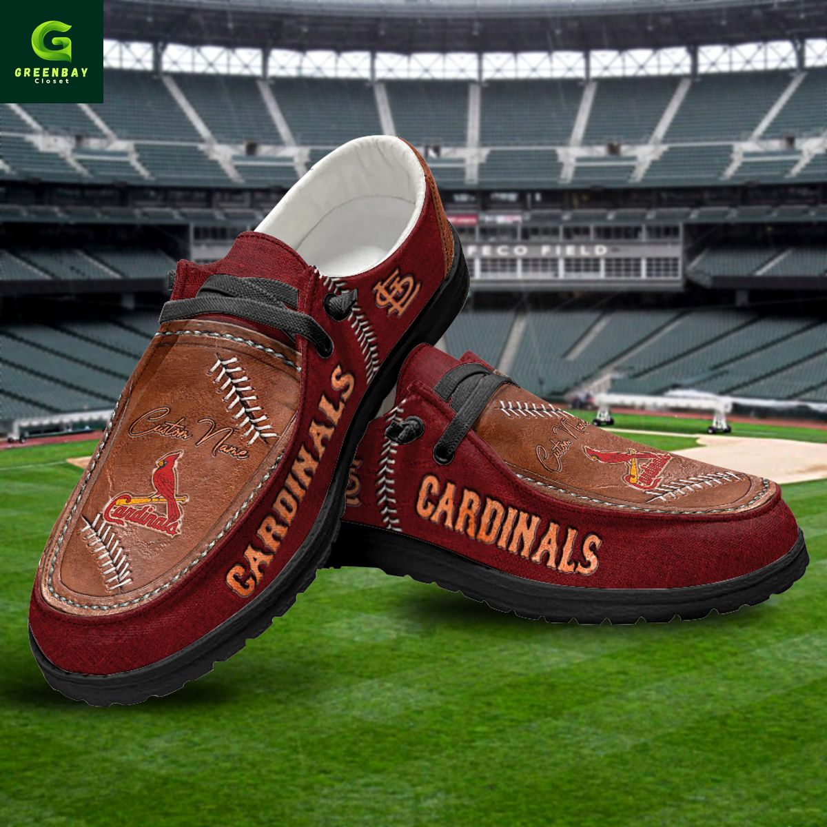 JWFancy St Louis Cardinals Hey Dude Shoes Wally Men's Lace Up Loafers Comfortable For Men And Women