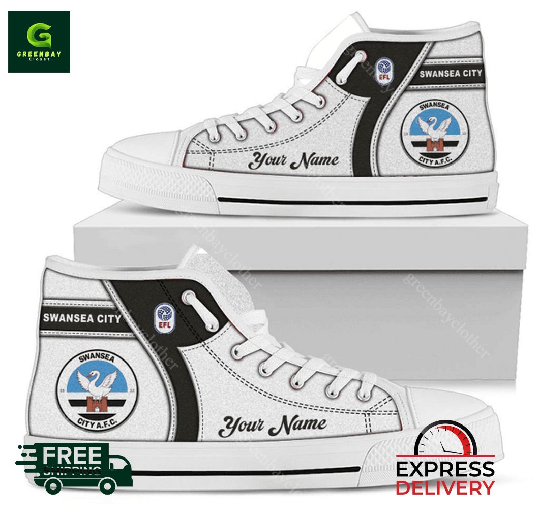 JWFancy Swansea City High Top Canvas Sneakers Shoes For Men And Women