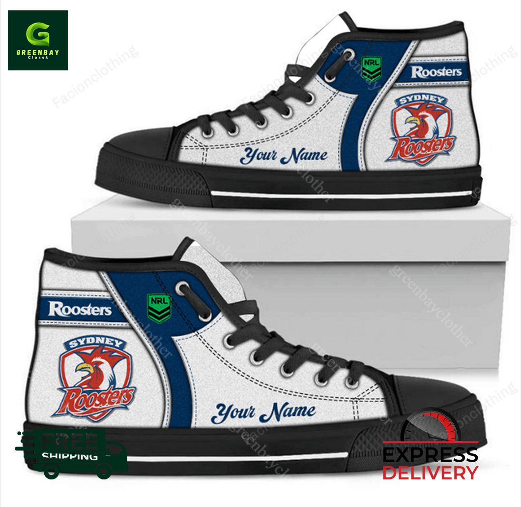 JWFancy Sydney Roosters High Top Canvas Sneakers Shoes For Men And Women