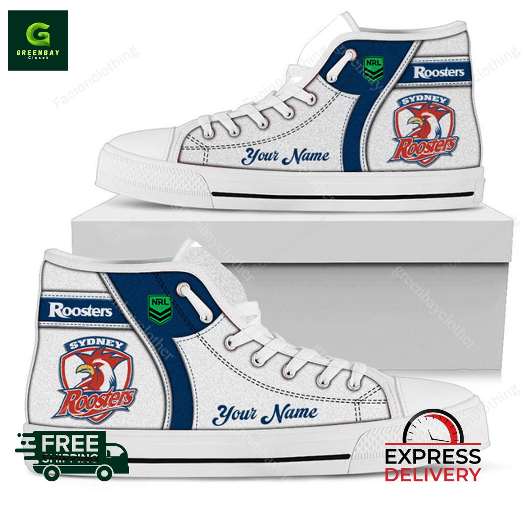 JWFancy Sydney Roosters High Top Canvas Sneakers Shoes For Men And Women