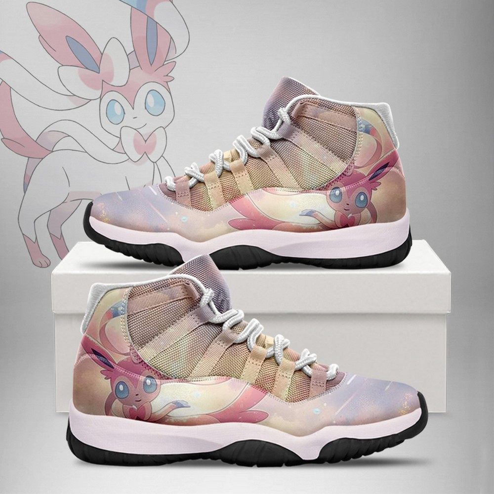 JWFancy Sylveon Pokemon Black AJ11 Sneakers Shoes For Men And Women