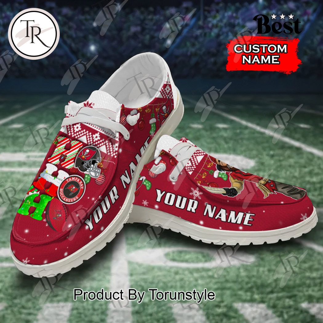 JWFancy Tampa Bay Buccaneers x Christmas Personalized Hey Dude Shoes For Men And Women