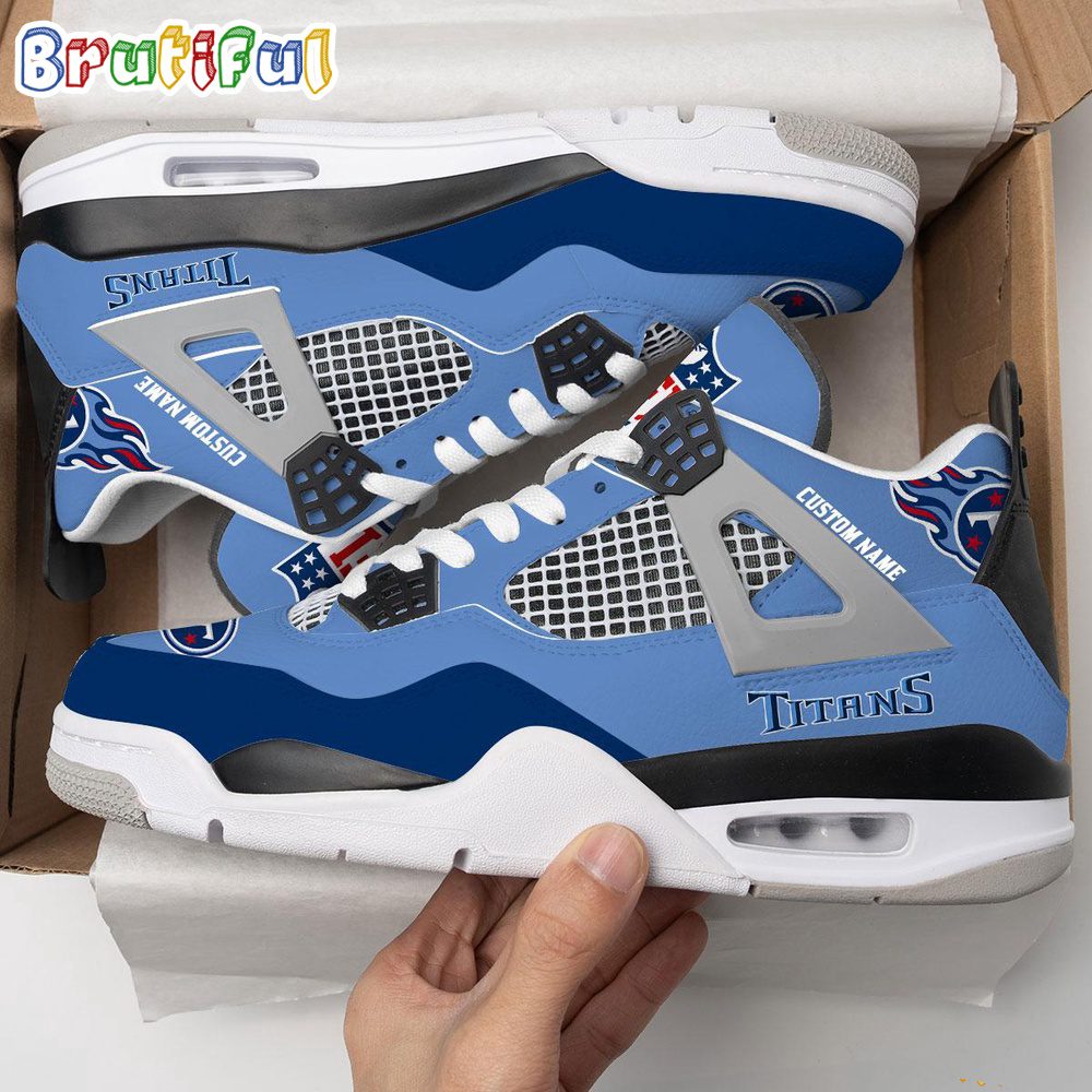 JWFancy Tennessee Titans AJ4 Sneakers Shoes For Men And Women
