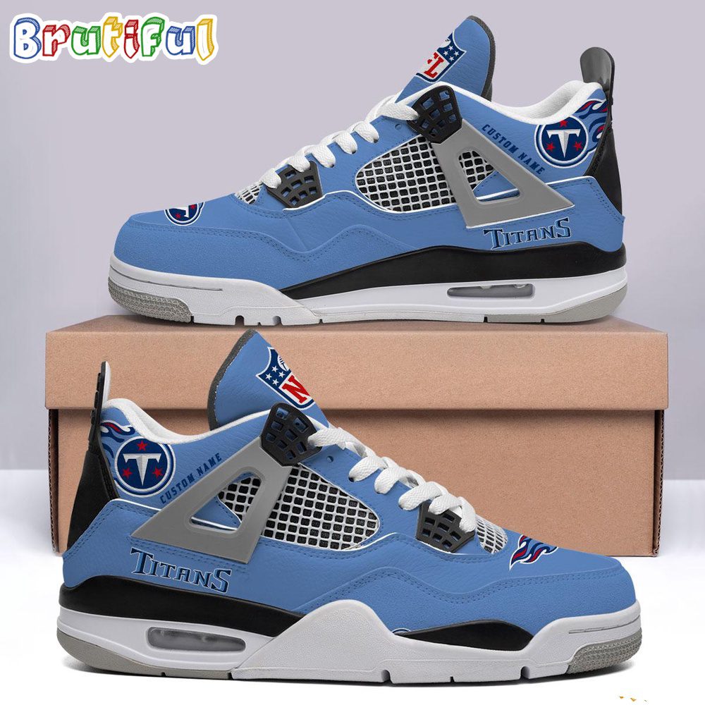 JWFancy Tennessee Titans AJ4 Sneakers Shoes For Men And Women