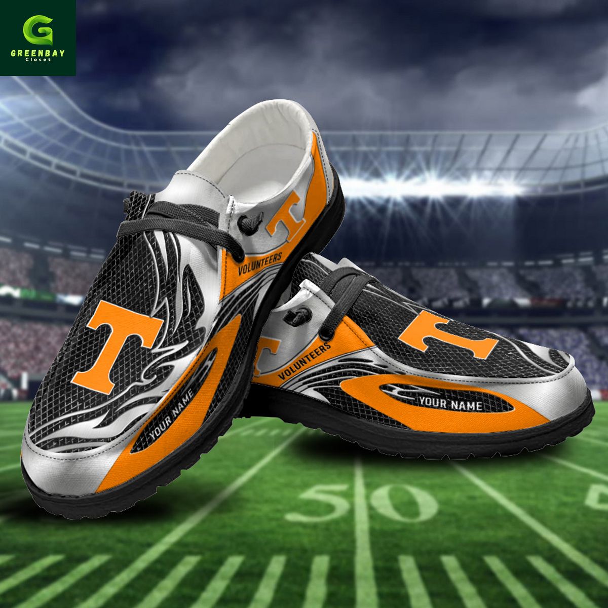 JWFancy Tennessee Volunteers Hey Dude Shoes Wally Men's Lace Up Loafers Comfortable For Men And Women