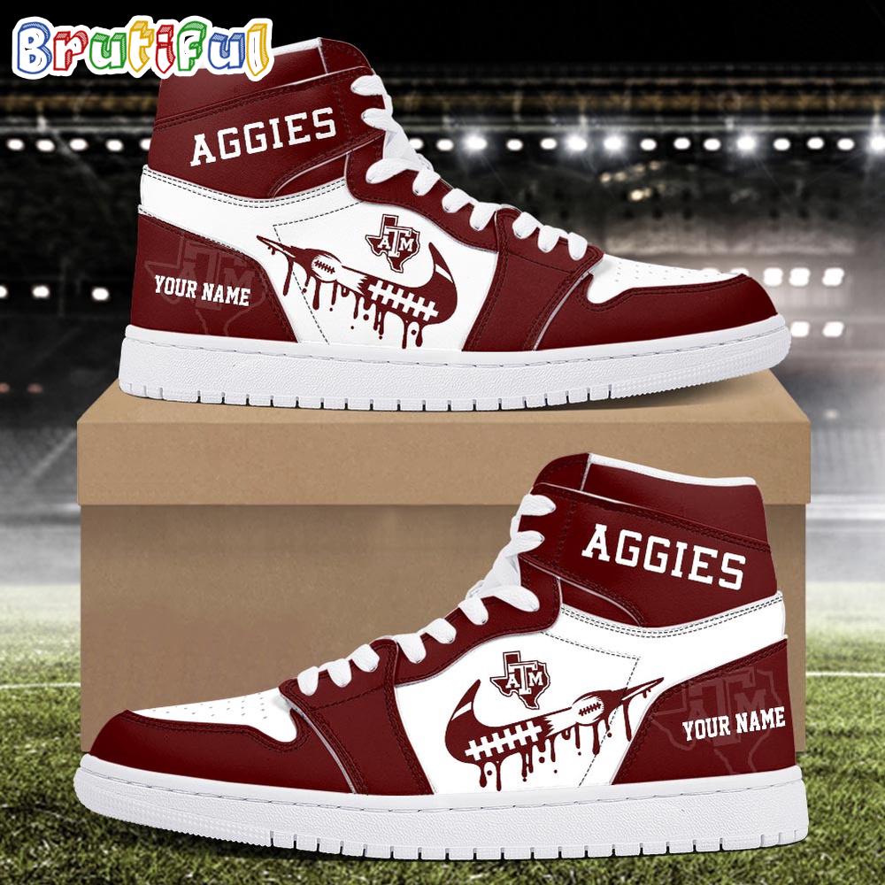 JWFancy Texas A&M Aggies AJ1 High Sneakers Shoes For Men And Women
